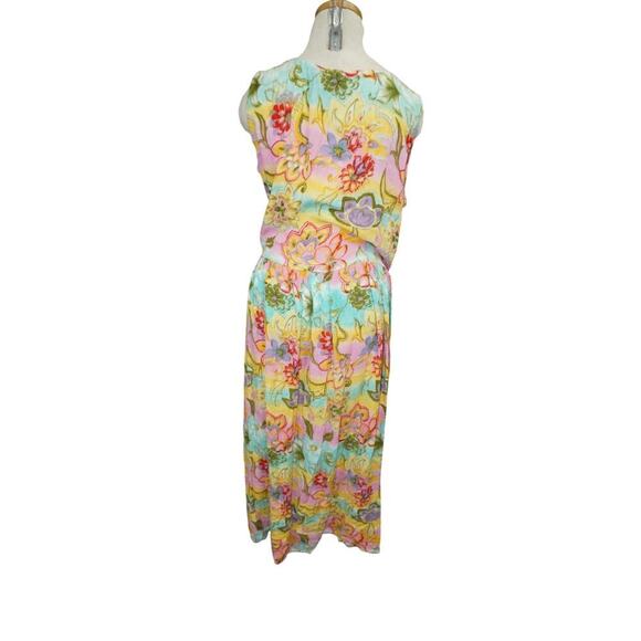 Bila 100% Rayon Floral Midi Dress – Size Large - Picture 5 of 6